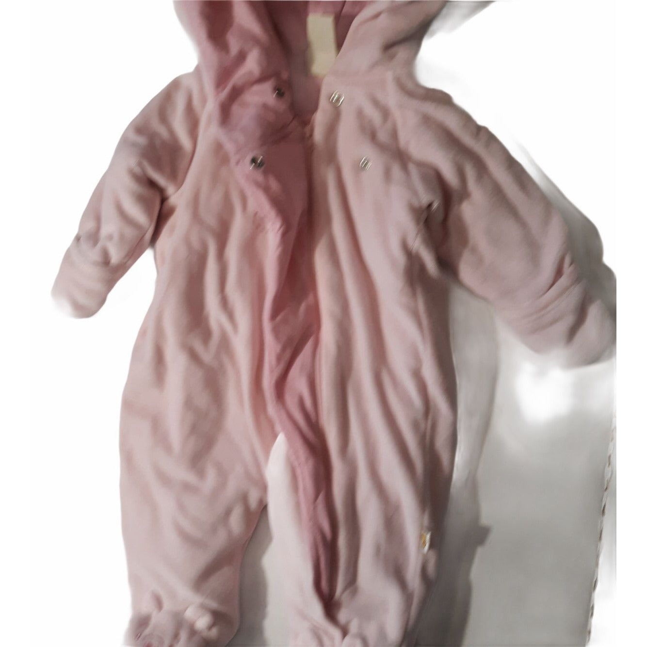 Disney Classic Pooh Baby Girl Hooded Pink Fleece Footed Onesie Embroidery 6M