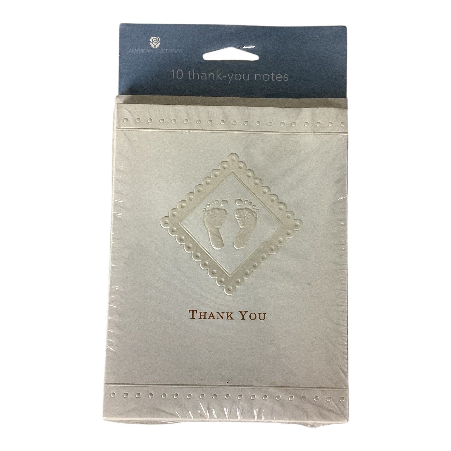 American Greetings Thank You Cards With Envelopes 7 Packs Footprint Design Blank Inside