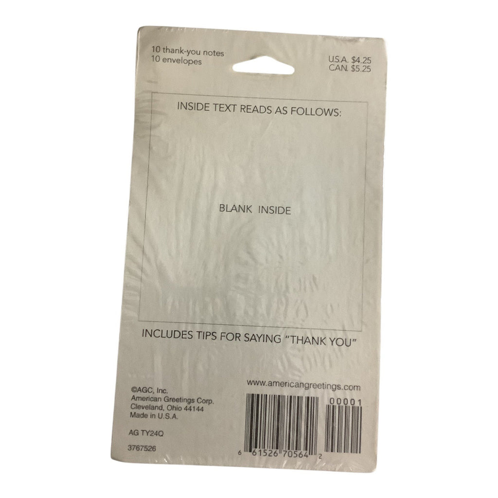 American Greetings Thank You Cards With Envelopes 7 Packs Footprint Design Blank Inside