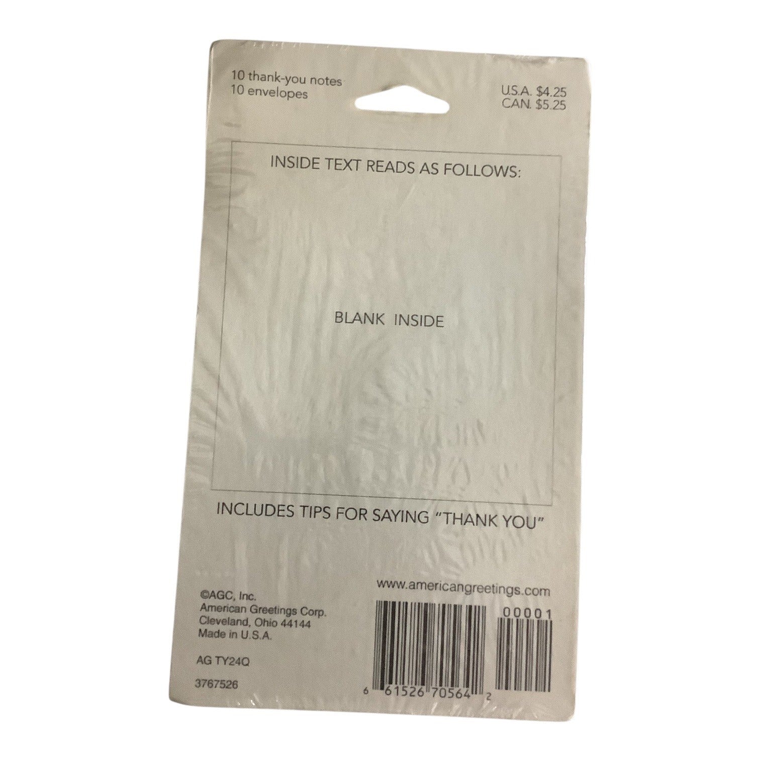 American Greetings Thank You Cards With Envelopes 7 Packs Footprint Design Blank Inside