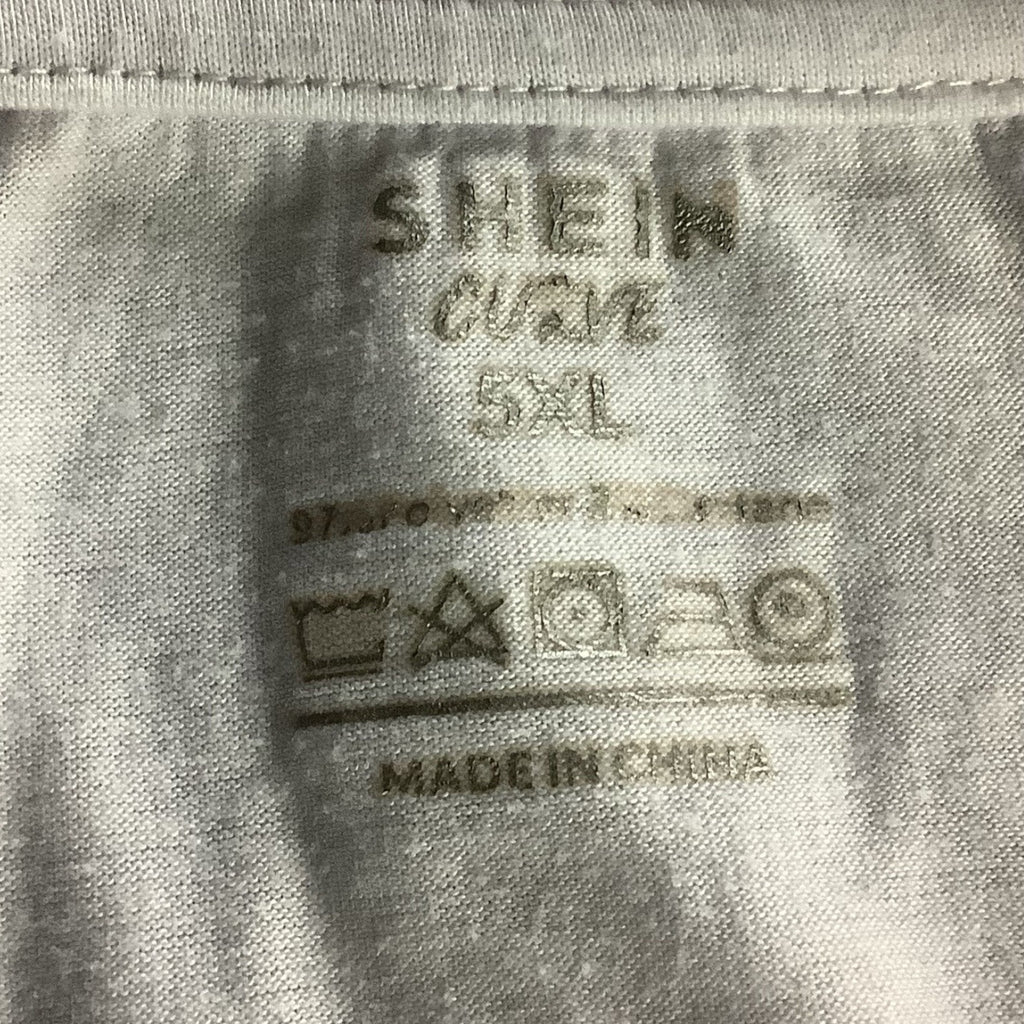 SHEIN Womens Curve 5XL White Graphic T-Shirt "Its True All True" Short Sleeve