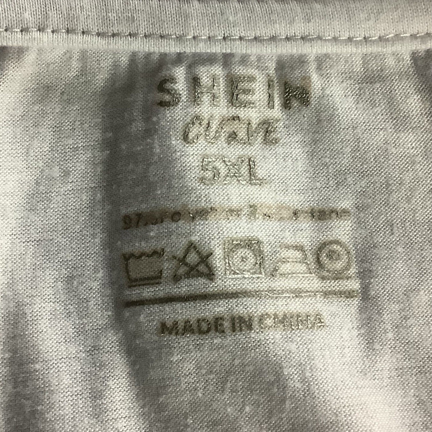 SHEIN Womens Curve 5XL White Graphic T-Shirt "Its True All True" Short Sleeve