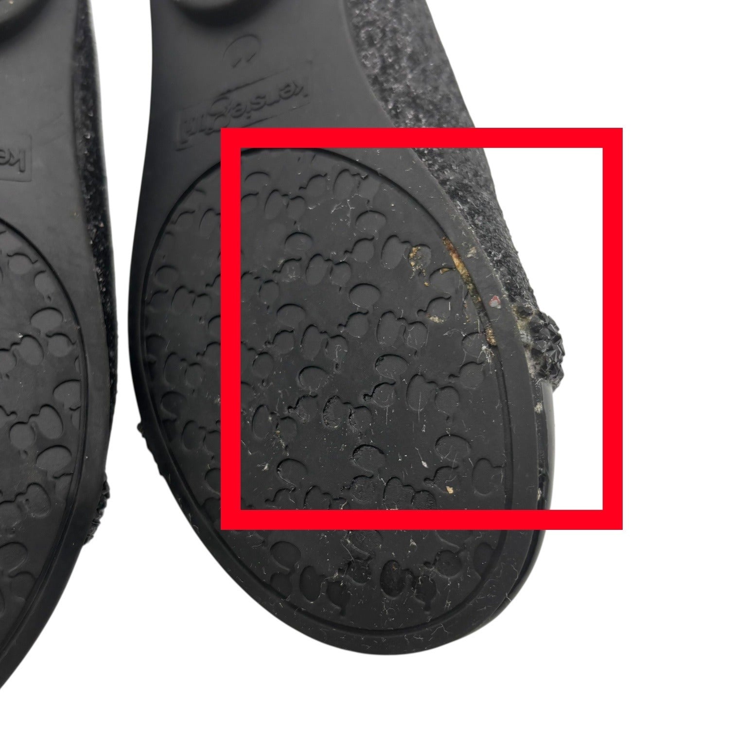 Kensie Girl Black Glitter Ballet Flats Patent Cap Toe & Rhinestone Strap Size 11