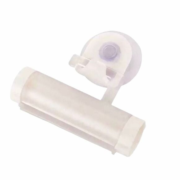 Rolling Tube Toothpaste Squeezer Bathroom Gadget Set Of 2 White Plastic