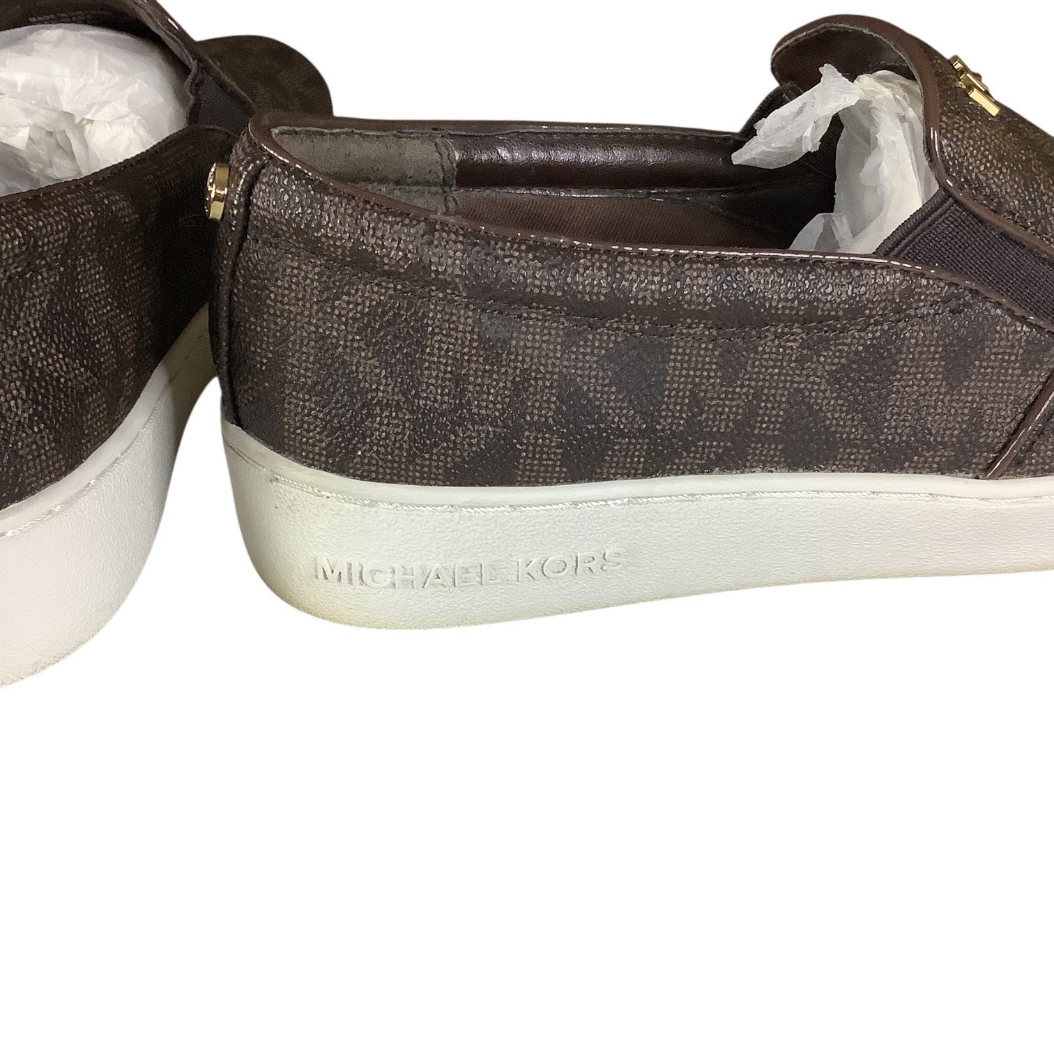 Michael Michael Kors Keaton Slip on Sneakers Women's Shoes Brown Size 7M