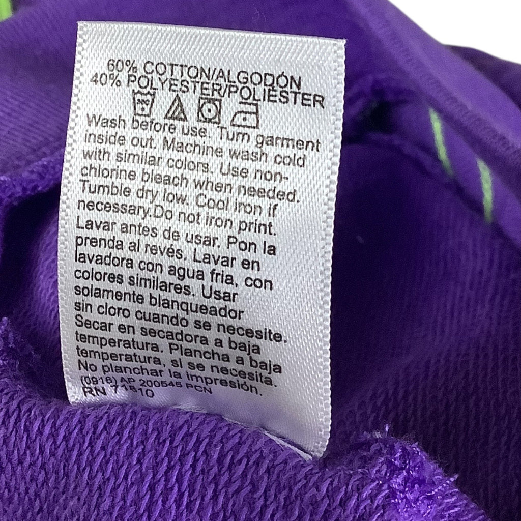 New Balance Baby Girl Sweat Pants 0-3M Purple Neon Green Stripes Elastic Waistband