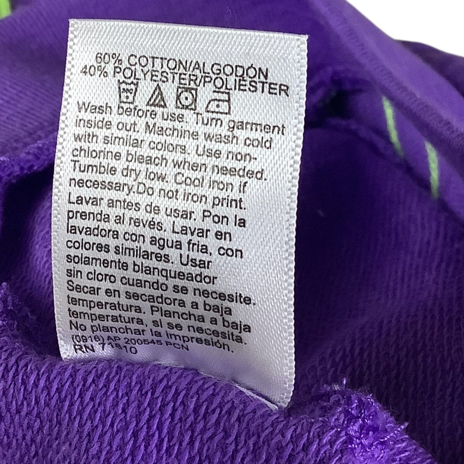 New Balance Baby Girl Sweat Pants 0-3M Purple Neon Green Stripes Elastic Waistband