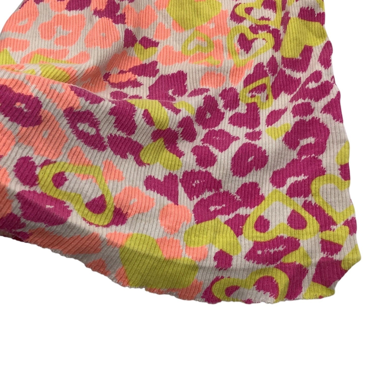 Lot Of 3 Girls Size XS 4-5 Tank Tops Green Purple Pink Butterfly & Leopard Print