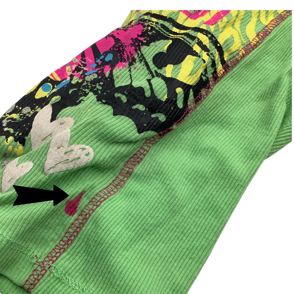 Lot Of 3 Girls Size XS 4-5 Tank Tops Green Purple Pink Butterfly & Leopard Print