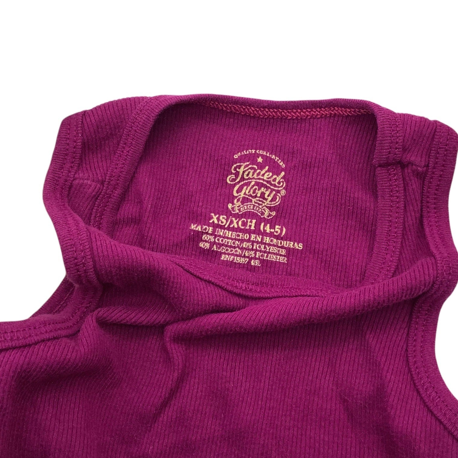 Lot Of 3 Girls Size XS 4-5 Tank Tops Green Purple Pink Butterfly & Leopard Print