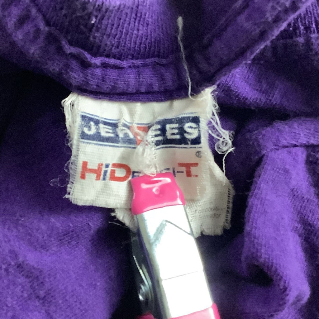 Jerzees Girls Crew Neck T-Shirt Purple Size M 10-12 Short Sleeve Casual Cotton