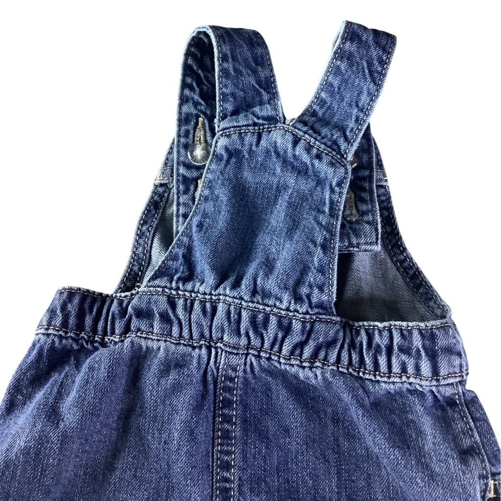 Old Navy Baby Girl Denim Overall Dress Adjustable Straps 3-6M Blue Sleeveless