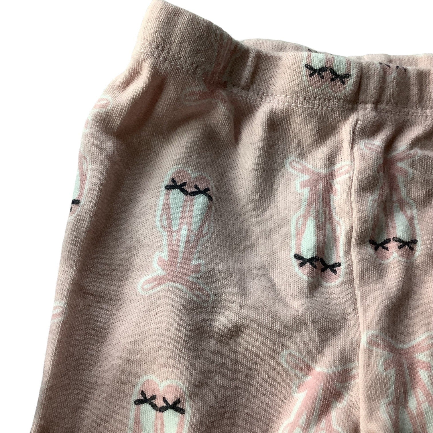 Lot of 2pc PS By The Peanutshell Baby Girl Pants 6M Polka Dot & Ballerina Prints