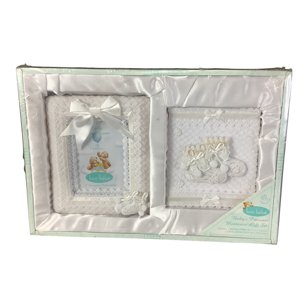 Bon Bebe Baby’s  Precious Memories Keepsake Gift Set With Photo Frame & Album
