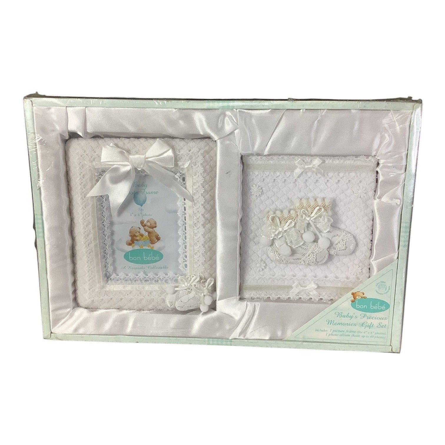 Bon Bebe Baby’s  Precious Memories Keepsake Gift Set With Photo Frame & Album