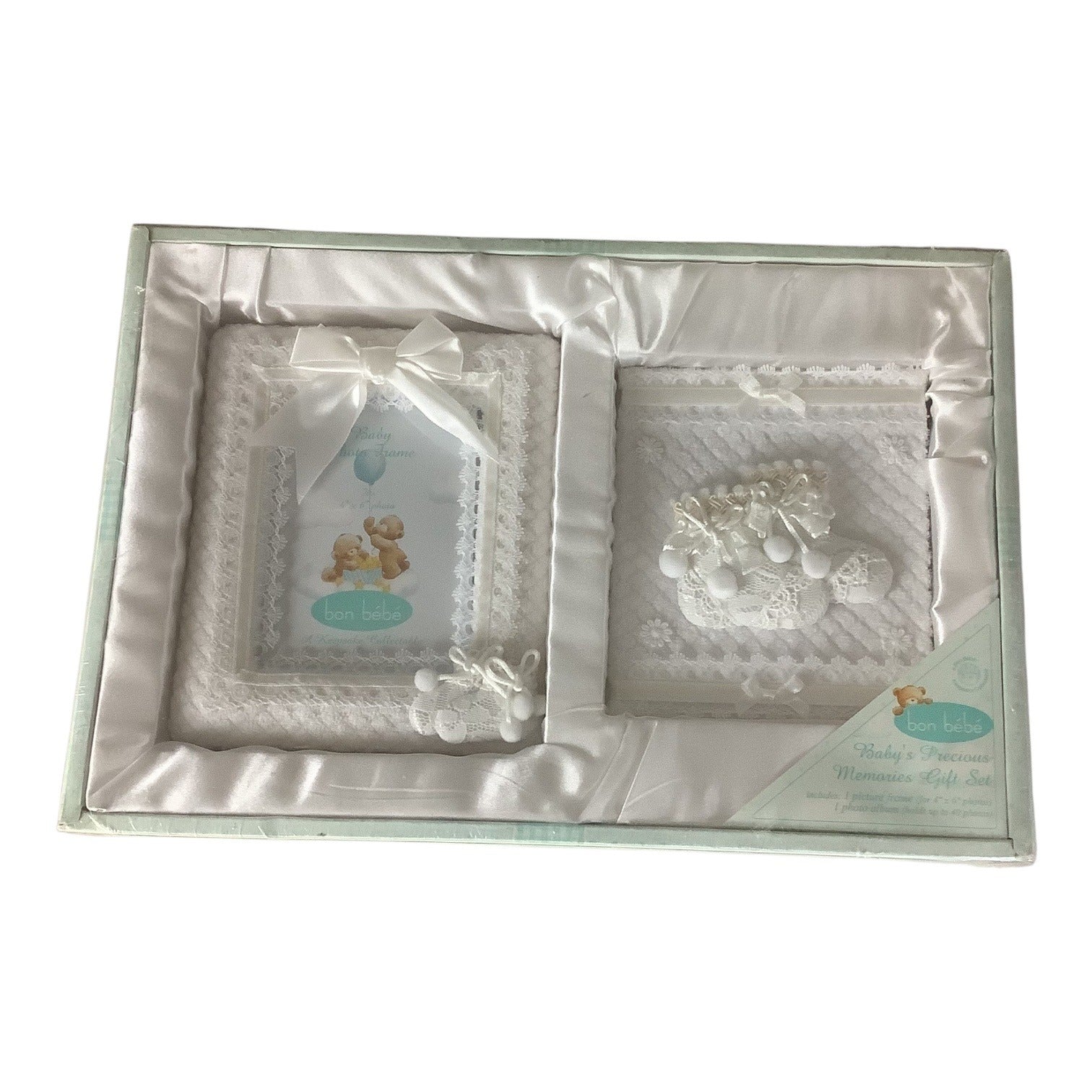 Bon Bebe Baby’s  Precious Memories Keepsake Gift Set With Photo Frame & Album