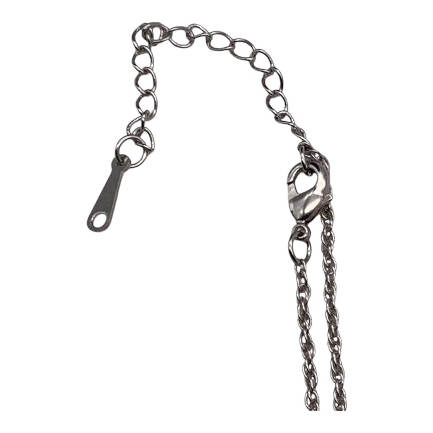 Blue Swarovski Crystal Heart Necklace W/ Silver Stars Pendant Adjustable Chain