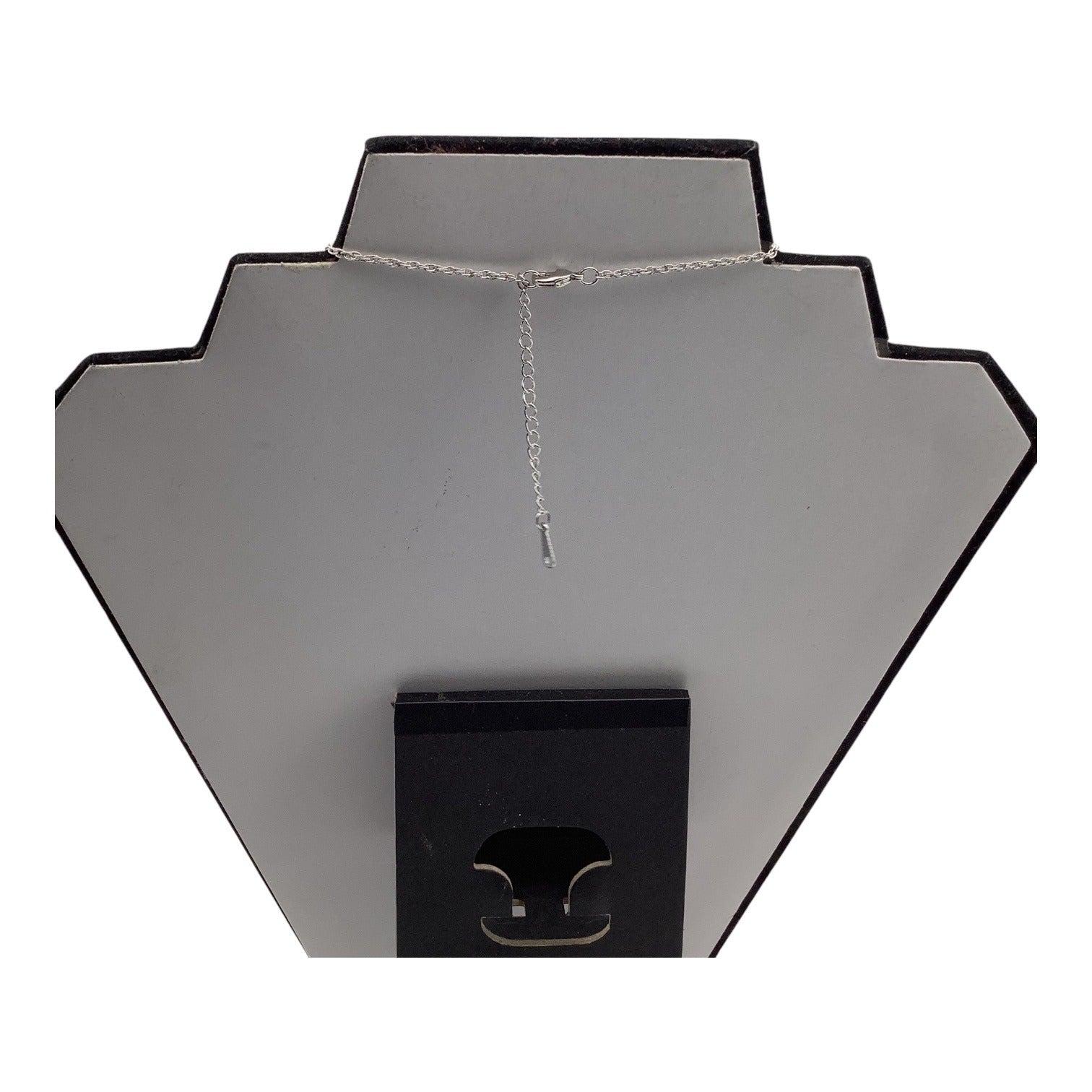 Blue Swarovski Crystal Heart Necklace W/ Silver Stars Pendant Adjustable Chain