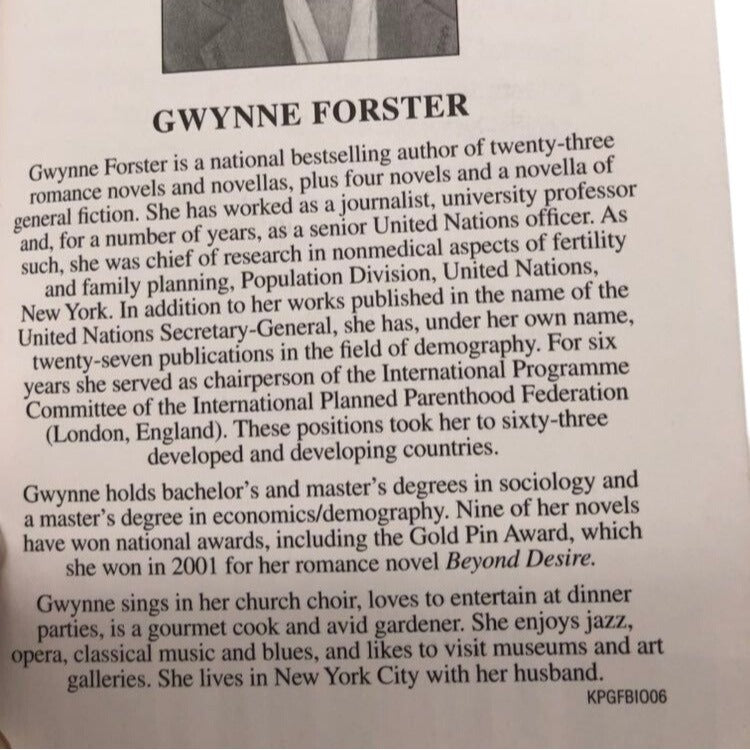 Just The Man She Needs By Gwynne Forster 2007 Paperback Romance Novel Book