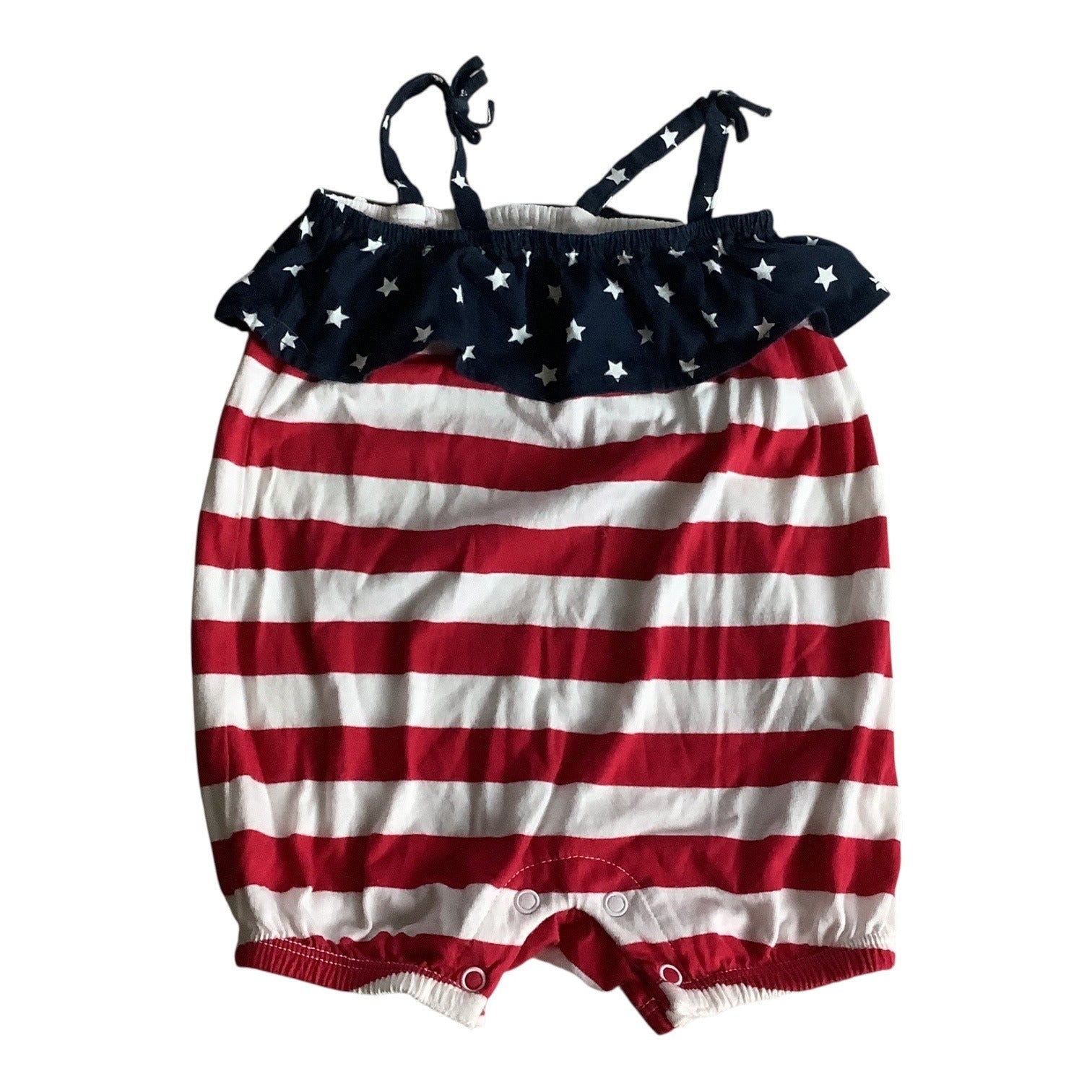 The Childrens Place Baby Girl 4th Of July Romper Summer One Piece Size 0-3 Months