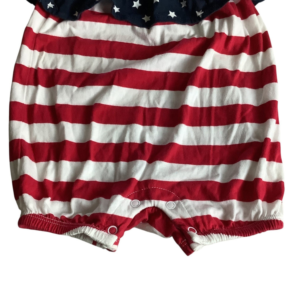 The Childrens Place Baby Girl 4th Of July Romper Summer One Piece Size 0-3 Months