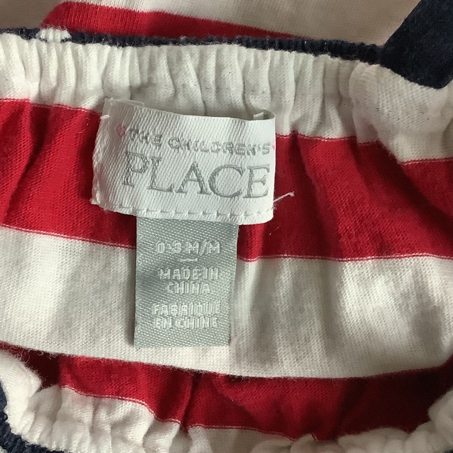 The Childrens Place Baby Girl 4th Of July Romper Summer One Piece Size 0-3 Months