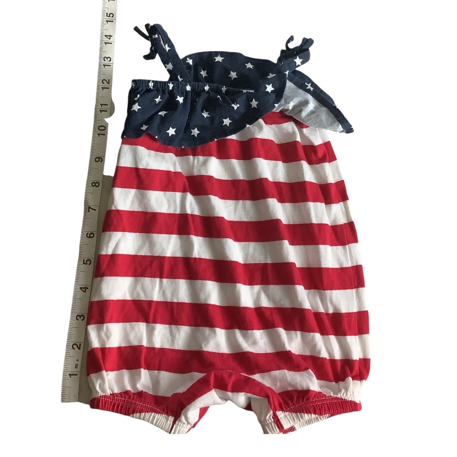 The Childrens Place Baby Girl 4th Of July Romper Summer One Piece Size 0-3 Months