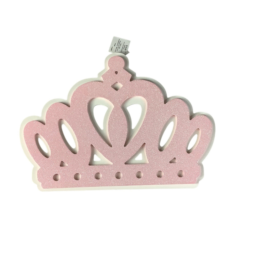 Hobby Lobby Pink Glitter Tiara Crown Wall Hanging Baby Girl's Bedroom Decor