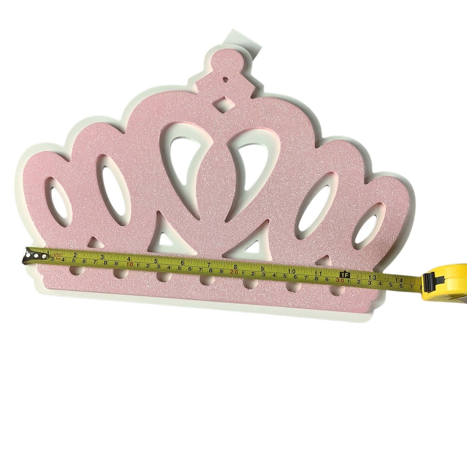 Hobby Lobby Pink Glitter Tiara Crown Wall Hanging Baby Girl's Bedroom Decor