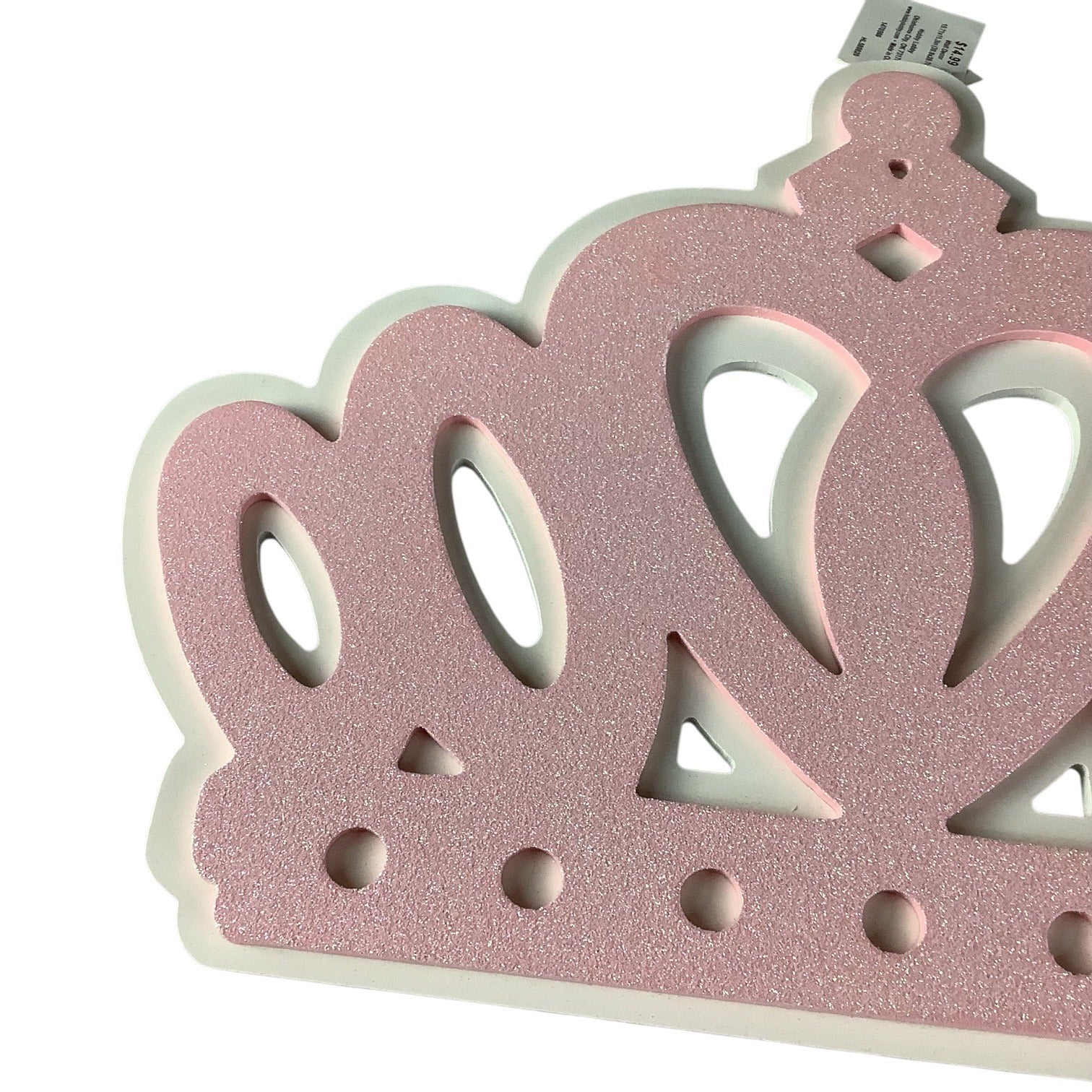 Hobby Lobby Pink Glitter Tiara Crown Wall Hanging Baby Girl's Bedroom Decor