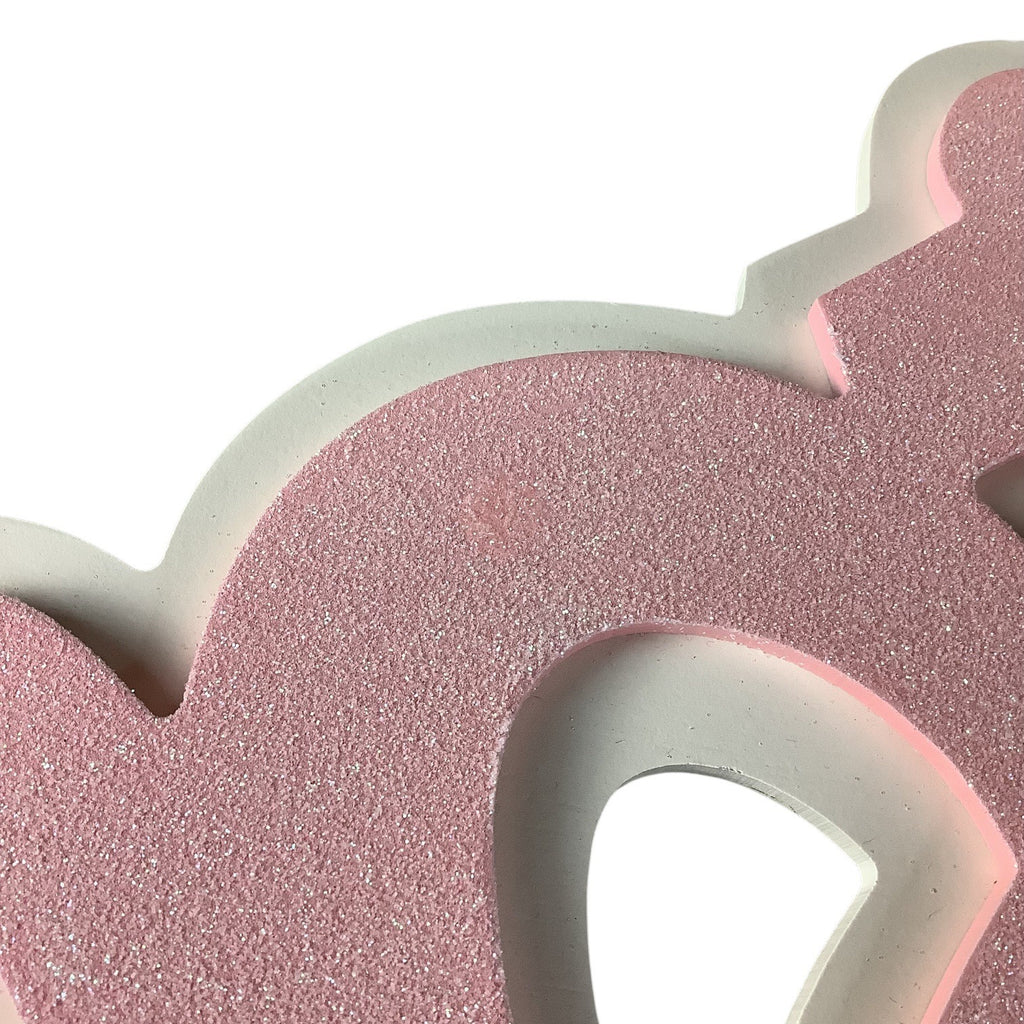 Hobby Lobby Pink Glitter Tiara Crown Wall Hanging Baby Girl's Bedroom Decor