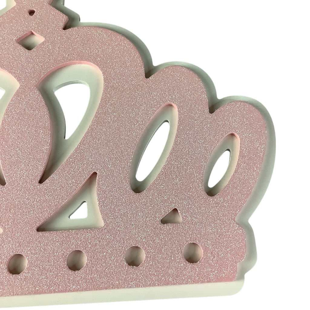 Hobby Lobby Pink Glitter Tiara Crown Wall Hanging Baby Girl's Bedroom Decor