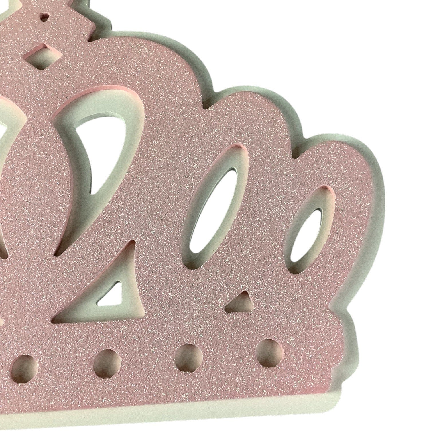 Hobby Lobby Pink Glitter Tiara Crown Wall Hanging Baby Girl's Bedroom Decor
