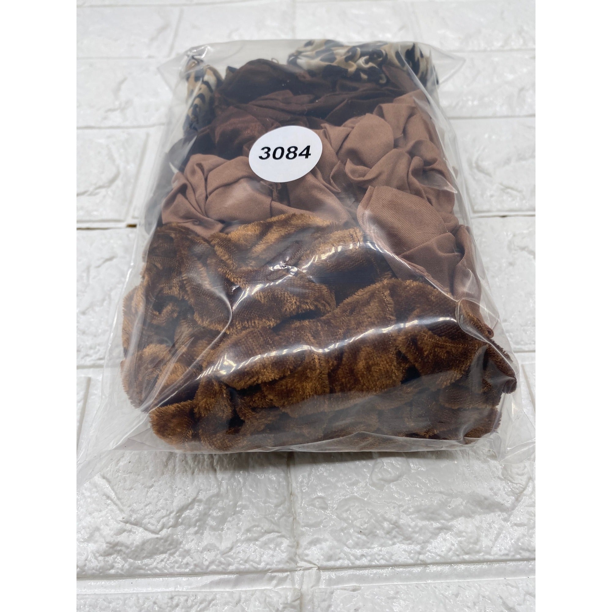 17pcs Hair Scrunchies LeopardSolid Colors Velvet Silk Blend Ponytail Holder Set