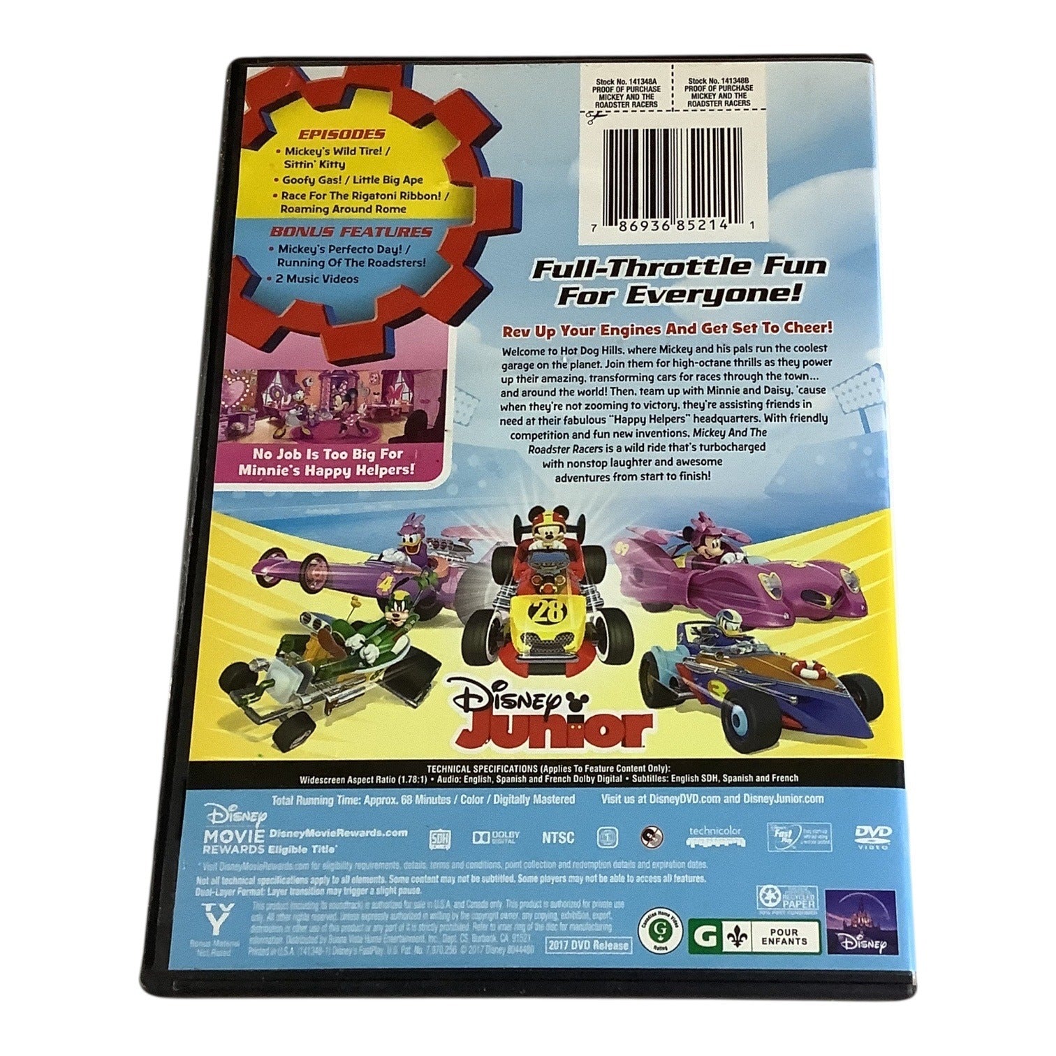 Disney Junior Mickey And The Roadster Racers DVD Ready Set Go 2017 NTSC
