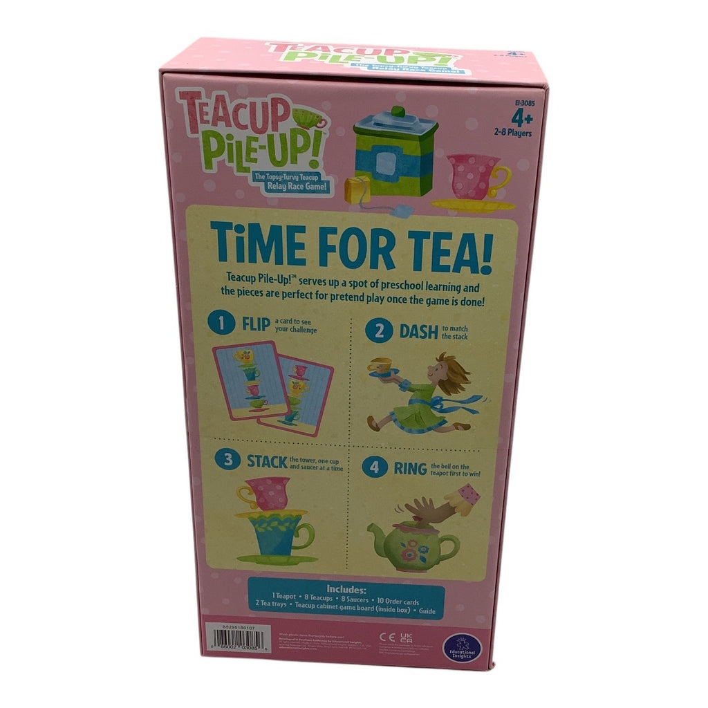 Educational Insights Teacup Pile-Up! Preschool Relay Game Fun Educational Game
