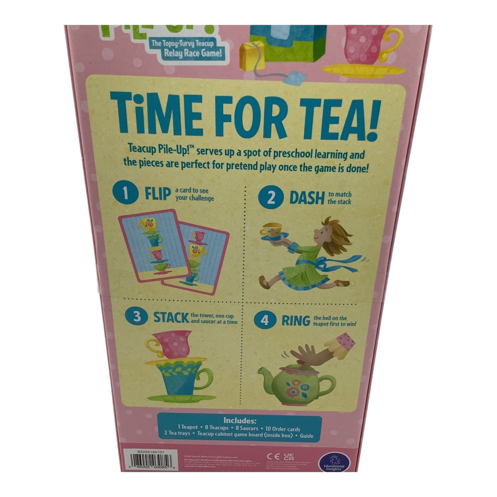 Educational Insights Teacup Pile-Up! Preschool Relay Game Fun Educational Game