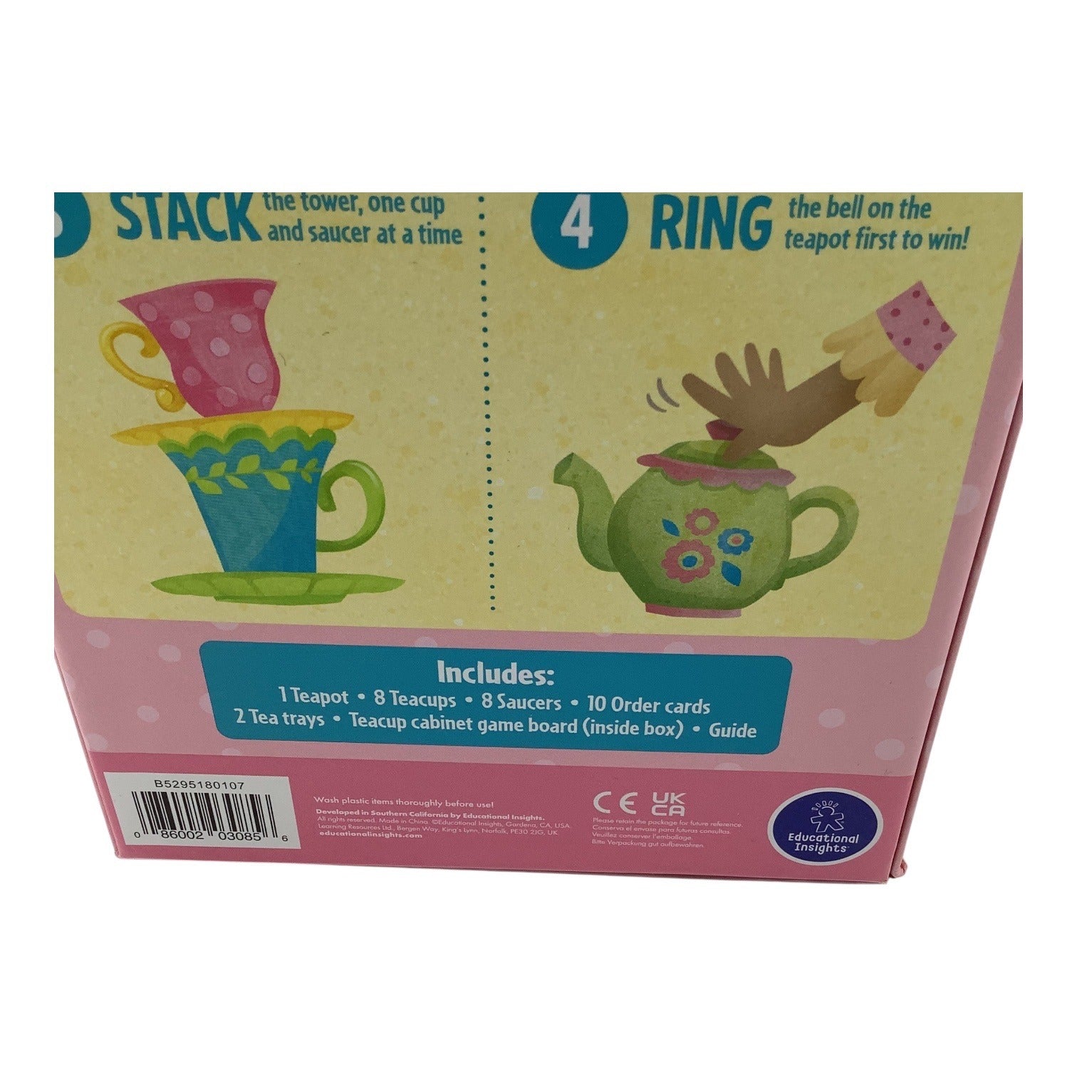 Educational Insights Teacup Pile-Up! Preschool Relay Game Fun Educational Game