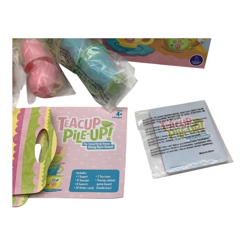 Educational Insights Teacup Pile-Up! Preschool Relay Game Fun Educational Game