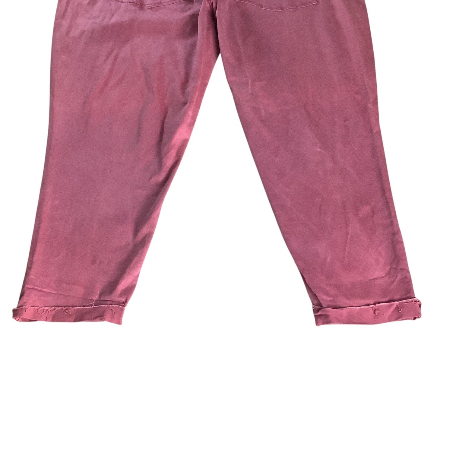 Lane Bryant Womens Super Stretch Ankle Skinny Jeans Size 26 Pink Rolled Hem