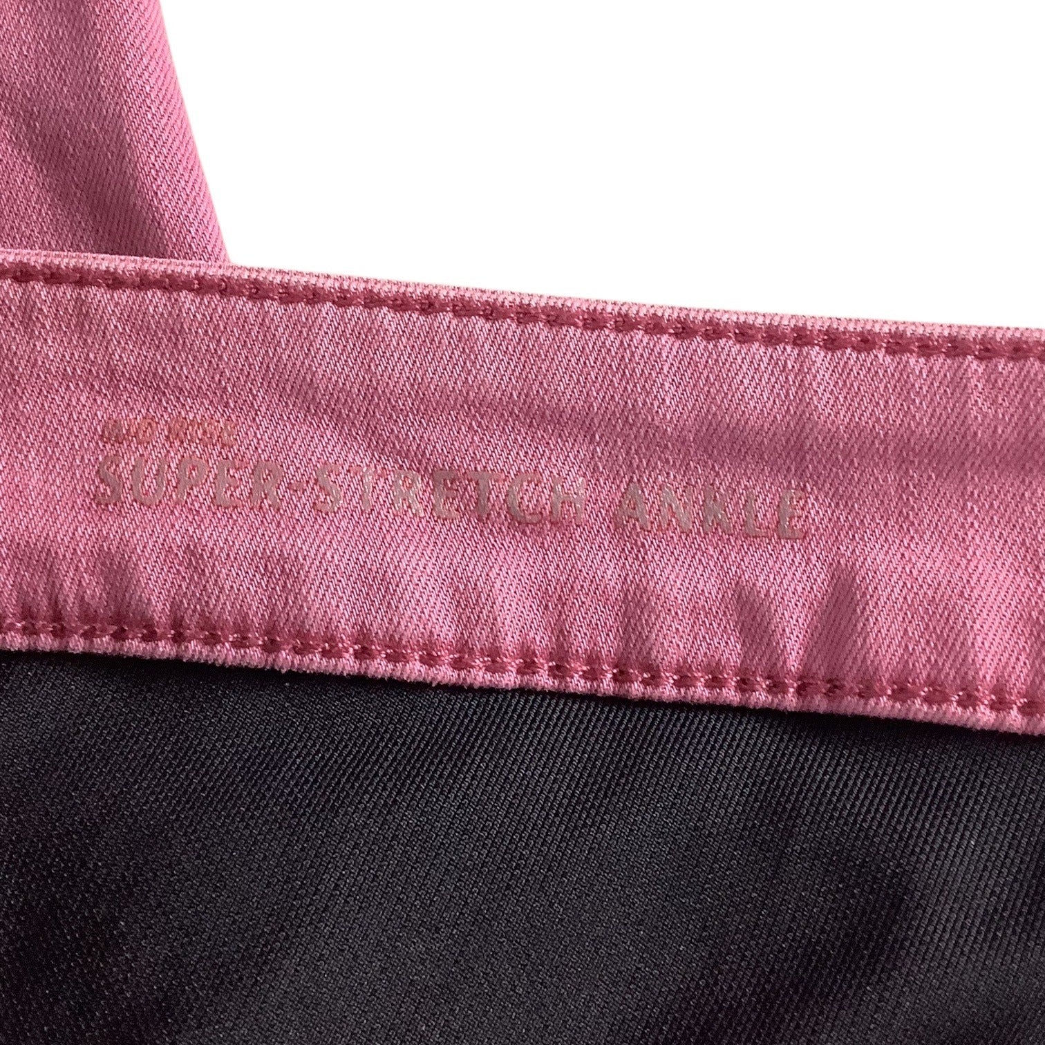 Lane Bryant Womens Super Stretch Ankle Skinny Jeans Size 26 Pink Rolled Hem