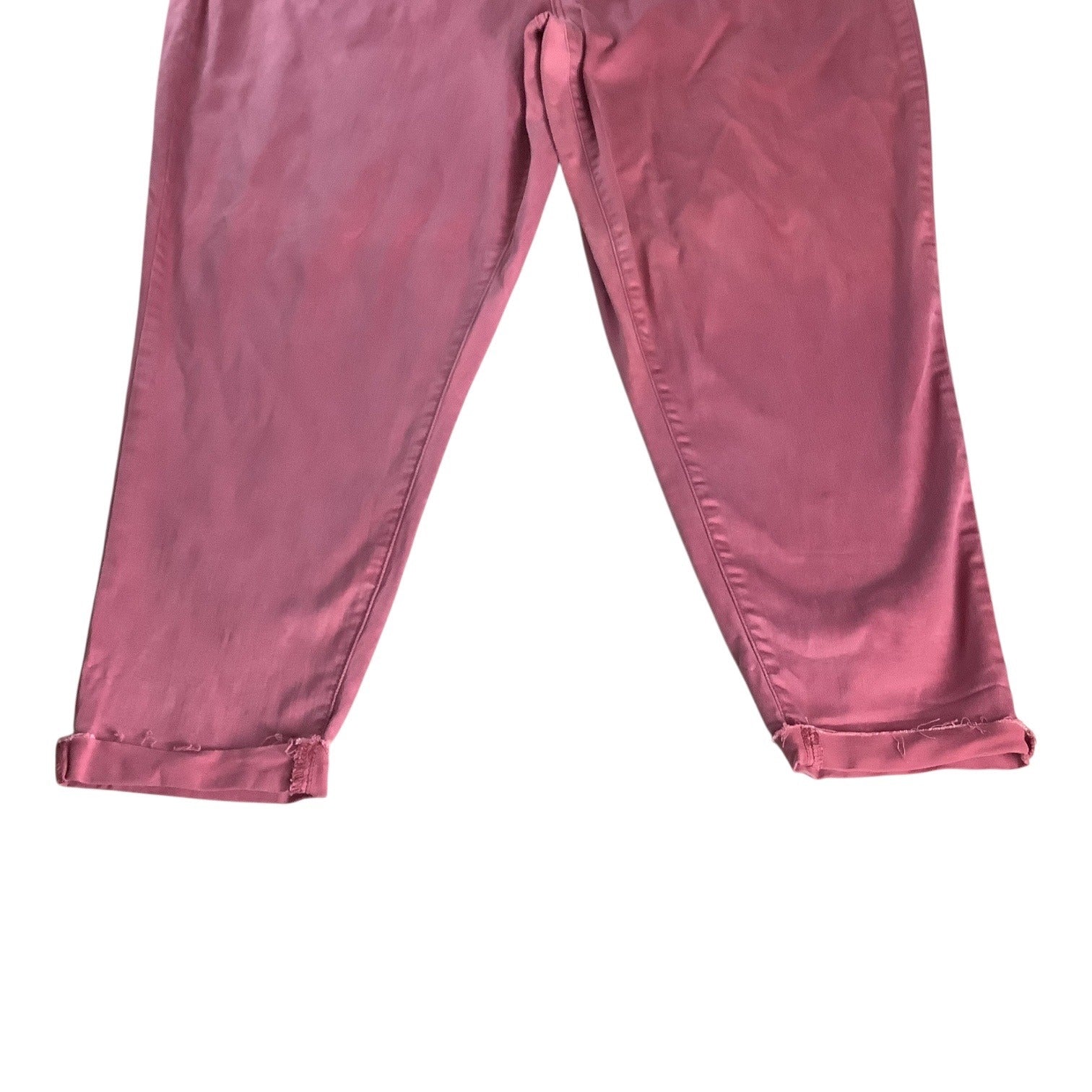 Lane Bryant Womens Super Stretch Ankle Skinny Jeans Size 26 Pink Rolled Hem