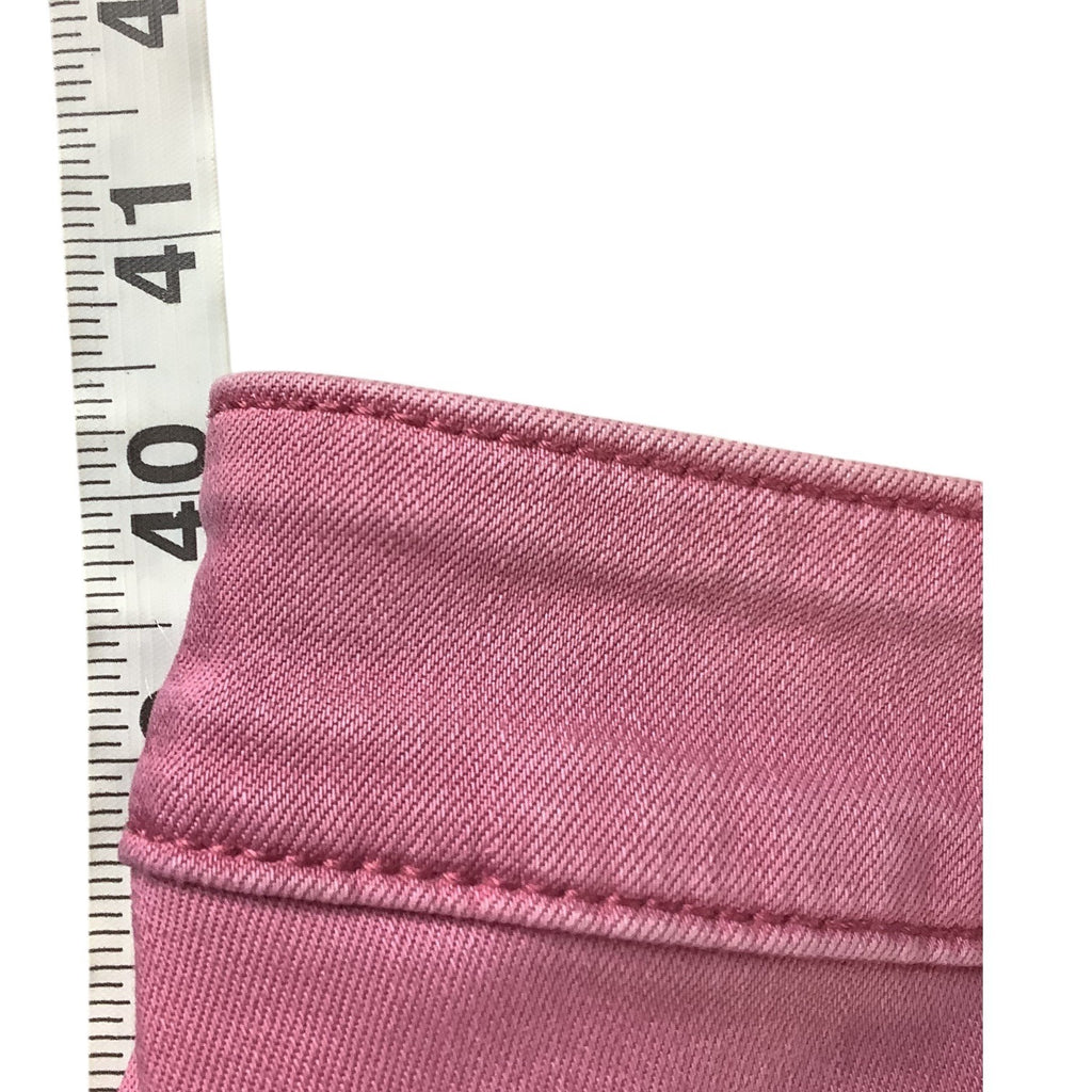 Lane Bryant Womens Super Stretch Ankle Skinny Jeans Size 26 Pink Rolled Hem