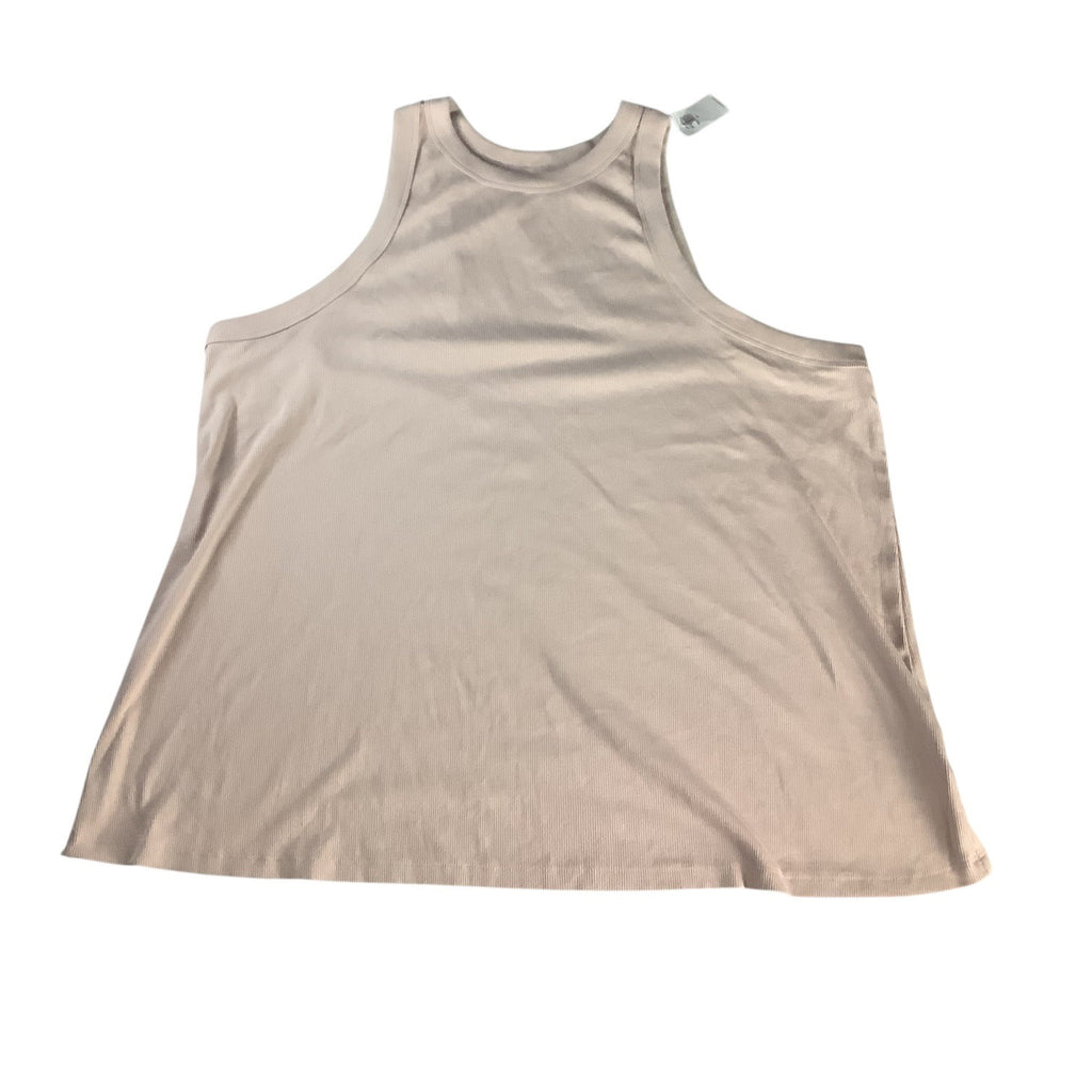 Old Navy Women’s Plus Ribbed Tank Top 4X Beige Nude Sleeveless Casual Shirt