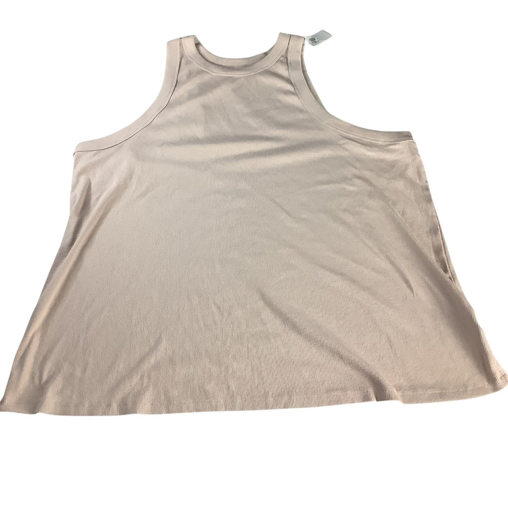 Old Navy Women’s Plus Ribbed Tank Top 4X Beige Nude Sleeveless Casual Shirt