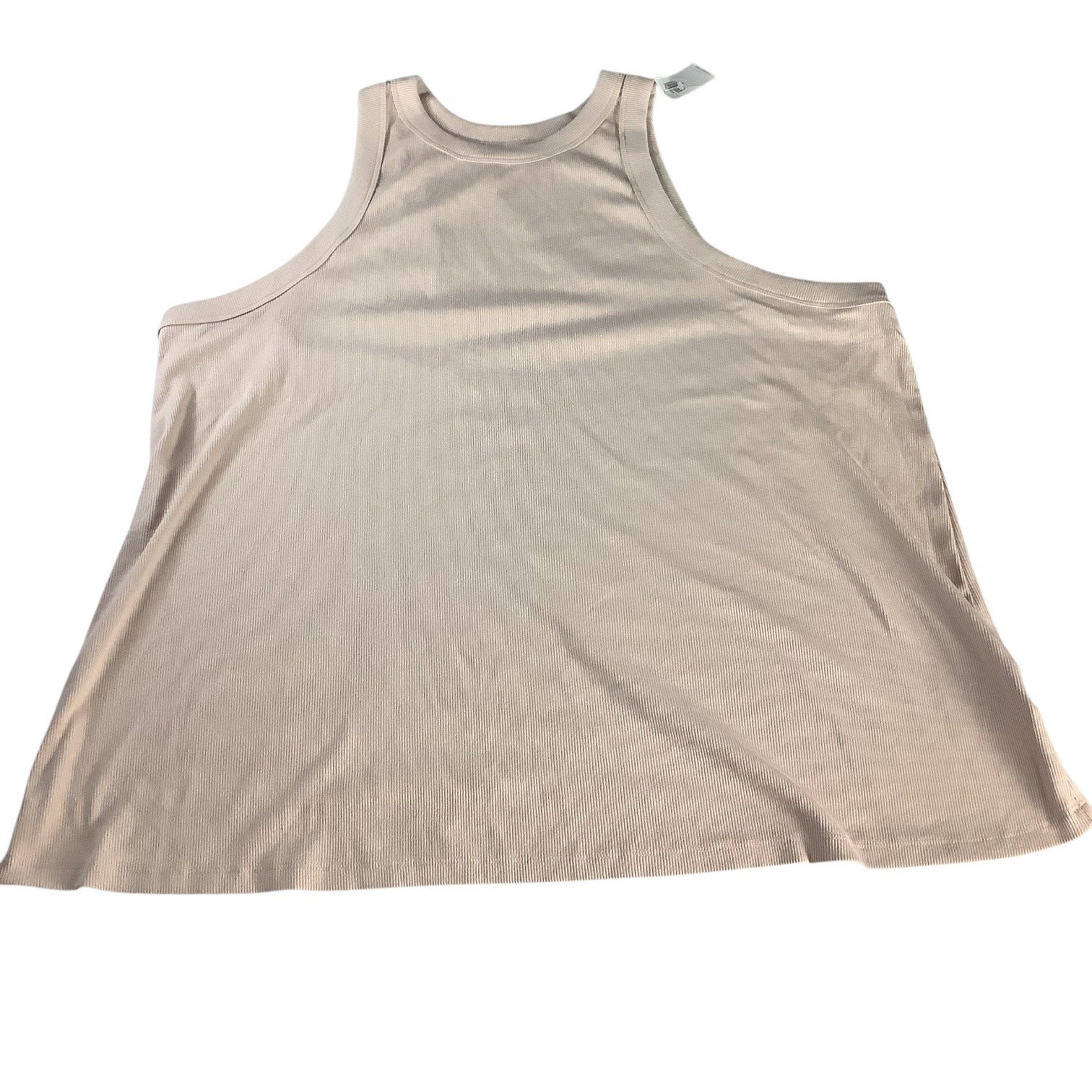 Old Navy Women’s Plus Ribbed Tank Top 4X Beige Nude Sleeveless Casual Shirt