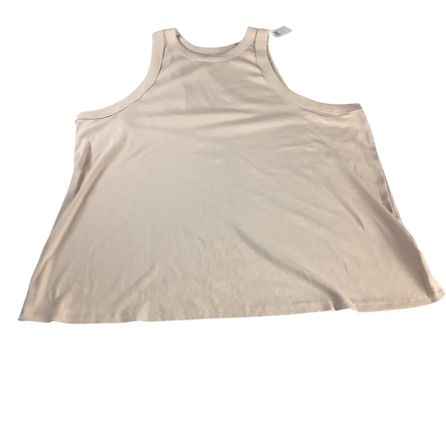 Old Navy Women’s Plus Ribbed Tank Top 4X Beige Nude Sleeveless Casual Shirt