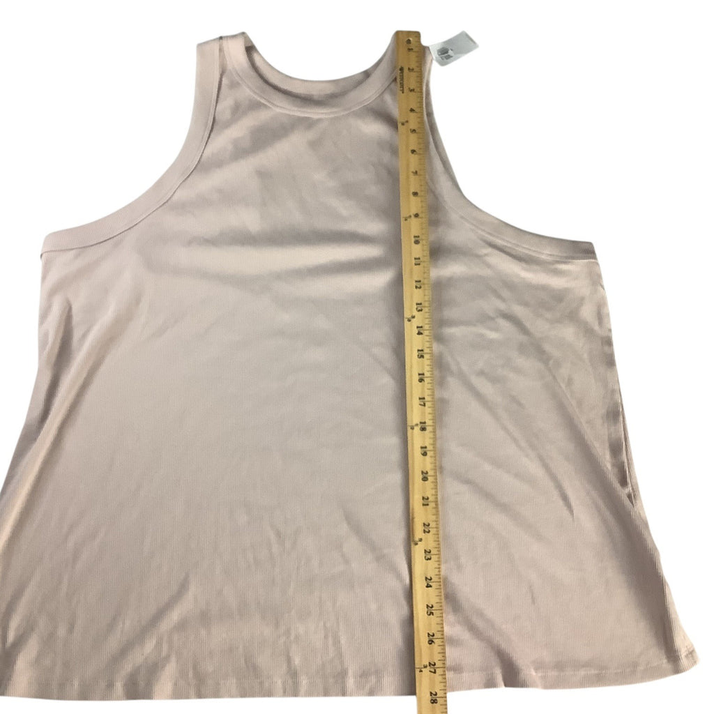 Old Navy Women’s Plus Ribbed Tank Top 4X Beige Nude Sleeveless Casual Shirt