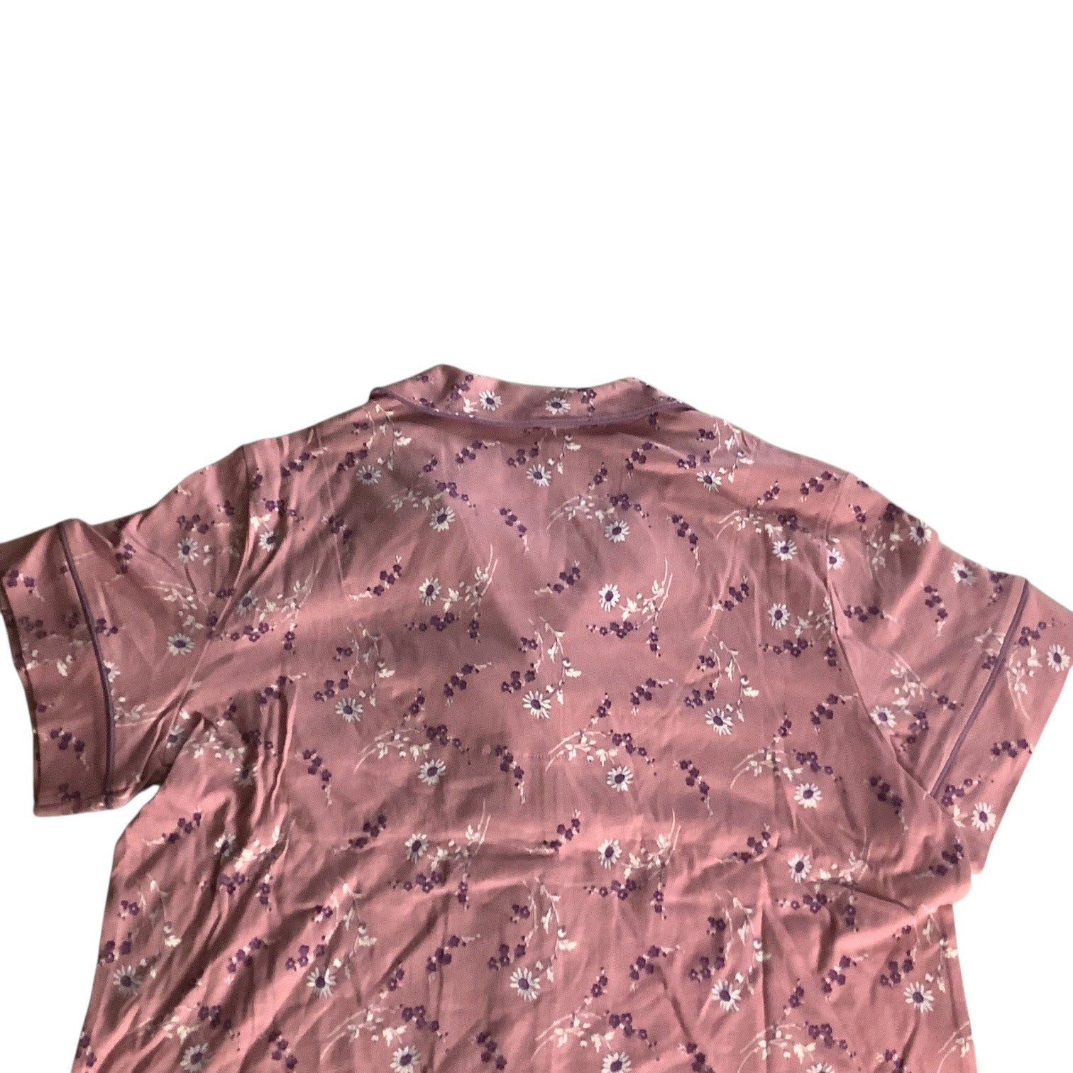 Charter Club Women's Notch Collar & Cropped Pajama Pants Set Pink Size M