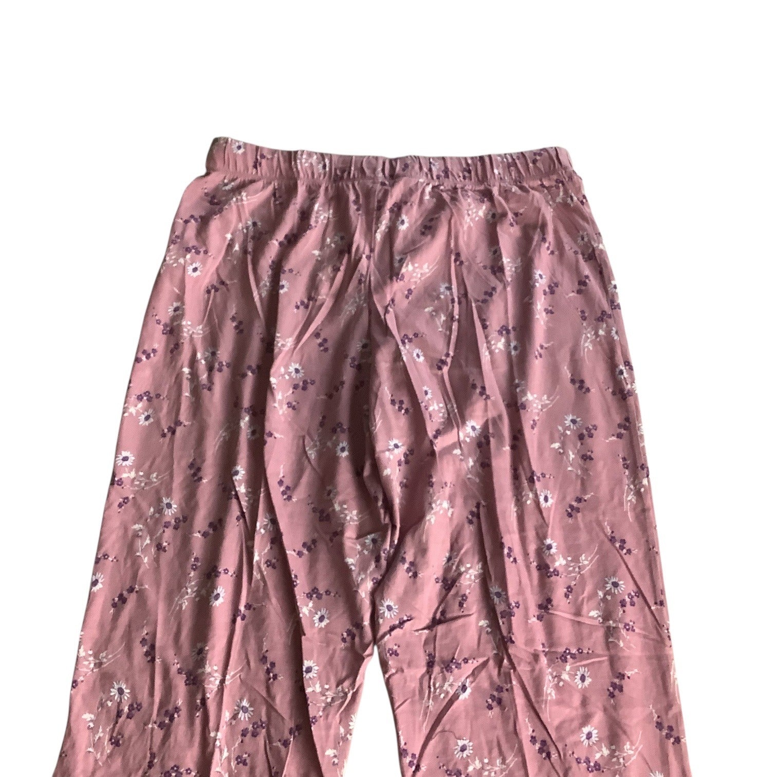 Charter Club Women's Notch Collar & Cropped Pajama Pants Set Pink Size M